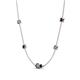 4 - Linea 0.69 ctw Created Alexandrite (4 mm) and Red Garnet Women Station Necklace 