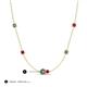 3 - Linea 0.67 ctw Created Alexandrite (4 mm) and Ruby Women Station Necklace 