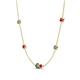 4 - Linea 0.67 ctw Created Alexandrite (4 mm) and Ruby Women Station Necklace 