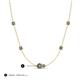 3 - Linea 0.67 ctw Created Alexandrite (4 mm) and Smoky Quartz Women Station Necklace 