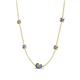 4 - Linea 0.67 ctw Created Alexandrite (4 mm) and Tanzanite Women Station Necklace 