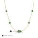 3 - Linea 0.69 ctw Created Alexandrite (4 mm) and Green Garnet Women Station Necklace 