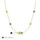 3 - Linea 0.57 ctw Yellow Diamond (4 mm) and Created Alexandrite Women Station Necklace 