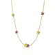 4 - Linea 0.49 ctw Yellow Diamond (4 mm) and Amethyst Women Station Necklace 