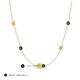 3 - Linea 0.55 ctw Yellow Diamond (4 mm) and Black Diamond Women Station Necklace 