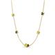 4 - Linea 0.55 ctw Yellow Diamond (4 mm) and Black Diamond Women Station Necklace 