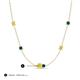 3 - Linea 0.55 ctw Yellow Diamond (4 mm) and Blue Diamond Women Station Necklace 