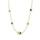 4 - Linea 0.55 ctw Yellow Diamond (4 mm) and Blue Diamond Women Station Necklace 