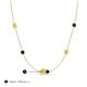 3 - Linea 0.57 ctw Yellow Diamond (4 mm) and Blue Sapphire Women Station Necklace 