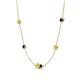 4 - Linea 0.57 ctw Yellow Diamond (4 mm) and Blue Sapphire Women Station Necklace 