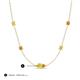 3 - Linea 0.49 ctw Yellow Diamond (4 mm) and Citrine Women Station Necklace 