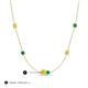 3 - Linea 0.49 ctw Yellow Diamond (4 mm) and Emerald Women Station Necklace 