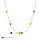 3 - Linea 0.57 ctw Yellow Diamond (4 mm) and Green Garnet Women Station Necklace 