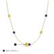 3 - Linea 0.49 ctw Yellow Diamond (4 mm) and Iolite Women Station Necklace 