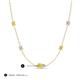 3 - Linea 0.52 ctw Yellow Diamond (4 mm) and Moissanite Women Station Necklace 