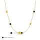 3 - Linea 0.57 ctw Yellow Diamond (4 mm) and Red Garnet Women Station Necklace 