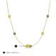 3 - Linea 0.55 ctw Yellow Diamond (4 mm) and Ruby Women Station Necklace 