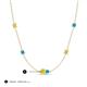 3 - Linea 0.55 ctw Yellow Diamond (4 mm) and Tanzanite Women Station Necklace 