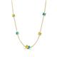 4 - Linea 0.55 ctw Yellow Diamond (4 mm) and Tanzanite Women Station Necklace 