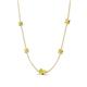 4 - Linea 0.58 ctw Yellow Diamond (4 mm) and Yellow Sapphire Women Station Necklace 