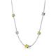 4 - Linea 0.55 ctw Yellow Diamond (4 mm) and Lab Grown Diamond Women Station Necklace 