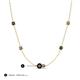 3 - Linea 0.58 ctw Black Diamond (4 mm) and Smoky Quartz Women Station Necklace 