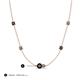 3 - Linea 0.58 ctw Black Diamond (4 mm) and Smoky Quartz Women Station Necklace 