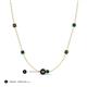 3 - Linea 0.57 ctw Black Diamond (4 mm) and Blue Diamond Women Station Necklace 