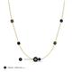 3 - Linea 0.59 ctw Black Diamond (4 mm) and Blue Sapphire Women Station Necklace 