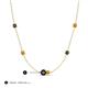 3 - Linea 0.51 ctw Black Diamond (4 mm) and Citrine Women Station Necklace 