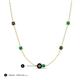 3 - Linea 0.51 ctw Black Diamond (4 mm) and Emerald Women Station Necklace 