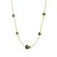 4 - Linea 0.51 ctw Black Diamond (4 mm) and Emerald Women Station Necklace 