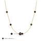 3 - Linea 0.60 ctw Black Diamond (4 mm) and Red Garnet Women Station Necklace 