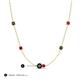 3 - Linea 0.57 ctw Black Diamond (4 mm) and Ruby Women Station Necklace 