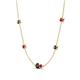 4 - Linea 0.57 ctw Black Diamond (4 mm) and Ruby Women Station Necklace 