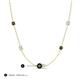 3 - Linea 0.50 ctw Black Diamond (4 mm) and Opal Women Station Necklace 