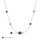 3 - Linea 0.60 ctw Black Diamond (4 mm) and Pink Sapphire Women Station Necklace 