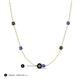 3 - Linea 0.58 ctw Black Diamond (4 mm) and Tanzanite Women Station Necklace 