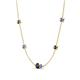 4 - Linea 0.58 ctw Black Diamond (4 mm) and Tanzanite Women Station Necklace 