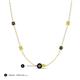 3 - Linea 0.57 ctw Black Diamond (4 mm) and Yellow Diamond Women Station Necklace 