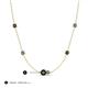 3 - Linea 0.60 ctw Black Diamond (4 mm) and Created Alexandrite Women Station Necklace 