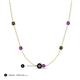 3 - Linea 0.51 ctw Black Diamond (4 mm) and Amethyst Women Station Necklace 