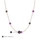 3 - Linea 0.51 ctw Black Diamond (4 mm) and Amethyst Women Station Necklace 