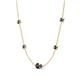 4 - Linea 0.51 ctw Black Diamond (4 mm) and Iolite Women Station Necklace 