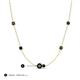 3 - Linea 0.58 ctw Black Diamond (4 mm) and London Blue Topaz Women Station Necklace 