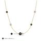 3 - Linea 0.54 ctw Black Diamond (4 mm) and Moissanite Women Station Necklace 