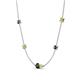 4 - Linea 0.57 ctw Black Diamond (4 mm) and Yellow Diamond Women Station Necklace 