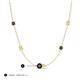 3 - Linea 0.60 ctw Black Diamond (4 mm) and Yellow Sapphire Women Station Necklace 