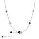 3 - Linea 0.57 ctw Black Diamond (4 mm) and Lab Grown Diamond Women Station Necklace 