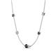 4 - Linea 0.57 ctw Black Diamond (4 mm) and Lab Grown Diamond Women Station Necklace 